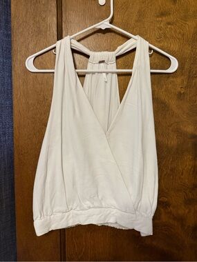Free People Ivory Halter Wrap Camisole